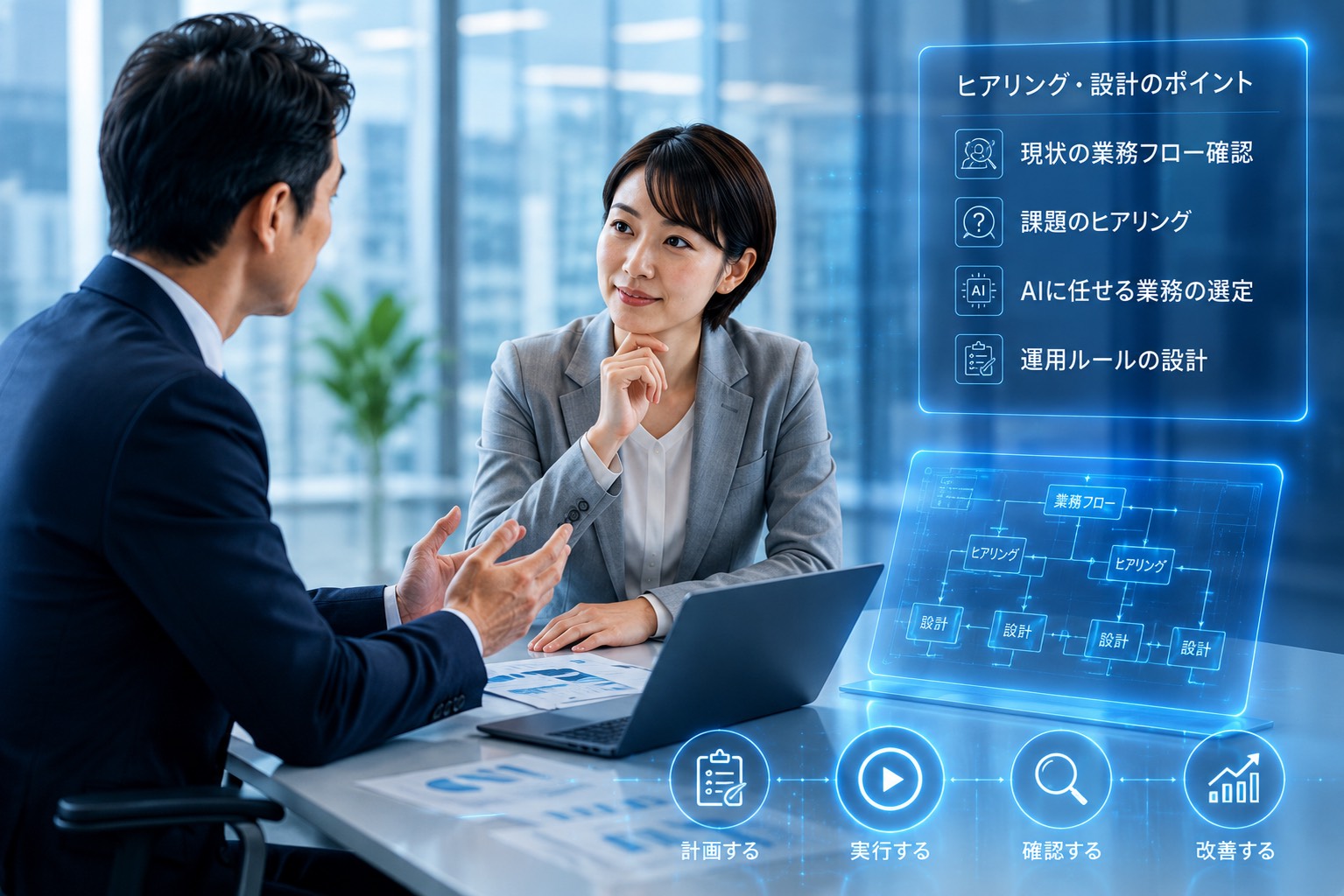 貴社の責任者と一緒に進めます